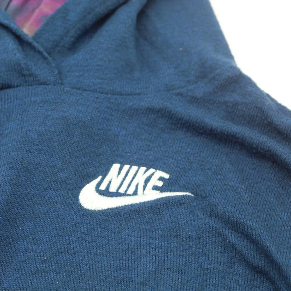 Nike Toddler Unisex Lightweight Knit Pullover Hoodie Sweater Size 3T Blue Swoosh